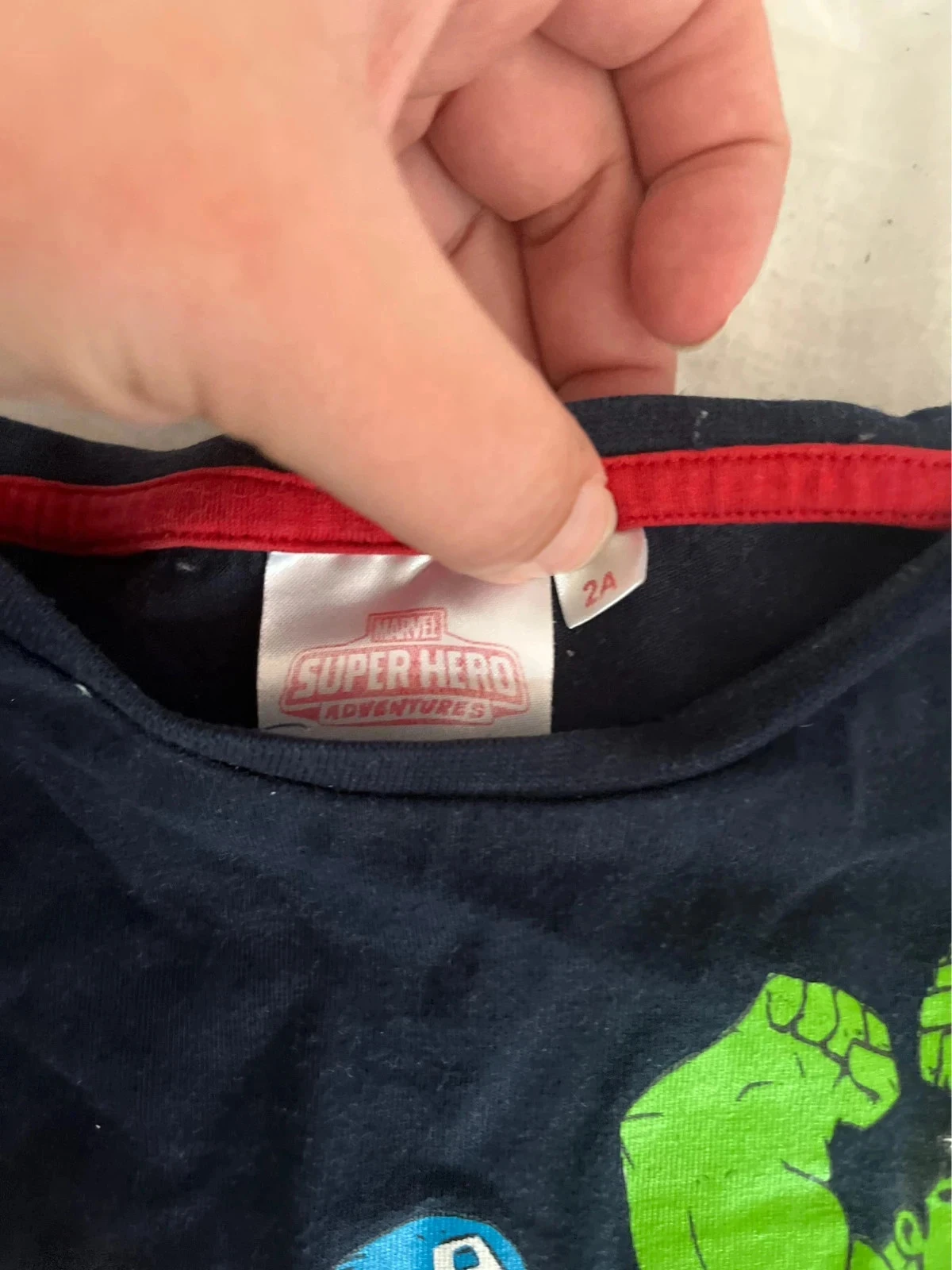 Blusa Marvel Disney menino 2 anos azul marinho Spiderman Hulk Iron Man mangas longas – photo 2